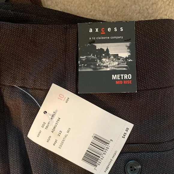 2-pair bundle NWT axcess size 10 dress pants - Picture 2 of 11